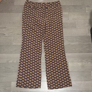 H&M Black and Gold Straight Leg Pants